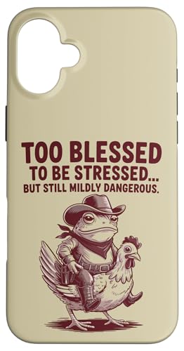 Too Blessed To Be Stressed �ʔ����J�G�� �X�}�z�P�[�X iPhone 16 Plus �p