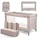 KikkaBoo Lettino da Campeggio SO GIFTED, Culla Neonato da Viaggio 120x60 cm, Fino a 15 kg, Pieghevole, Portatile e Compatto, Borsa da Trasporto, Beige