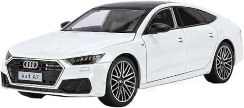 Image of 1:24 Scale Big Audi A7 Toy Car | Metal Pullback Diecast Car for Kids with Openable Doors, Sound, Light Effects Toy for Car Enthusiasts (Color As Per Available),white