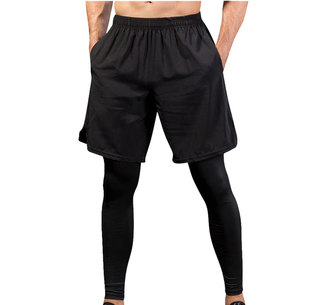 Men's Compression Shorts For Gym & Sports - Quick Dry, Supportive With Pouch (Size XL)