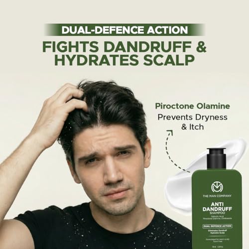 Image of The Man Company Anti-Dandruff Shampoo with Salicylic Acid for Man| Flake Control from First Wash | Targets Dandruff & Scalp Itch | Prevents Recurrence | Balances Oil Without Dryness | -100ml
