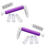 Manuelle Airbrush Zum Dekorieren,Manual Airbrush,Manuelle Airbrush Pumpe,Manuelle Airbrush Für Kuchen,Manuelle Airbrush Torten,DIY Backset Mit 4 Stück Rohr Glitzer Kuchen Spritzpistole (Lila,2pc)