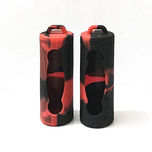 DEKPRO 2PCS 20700 - Funda Protectora para batería de Silicona 21700 Black Red