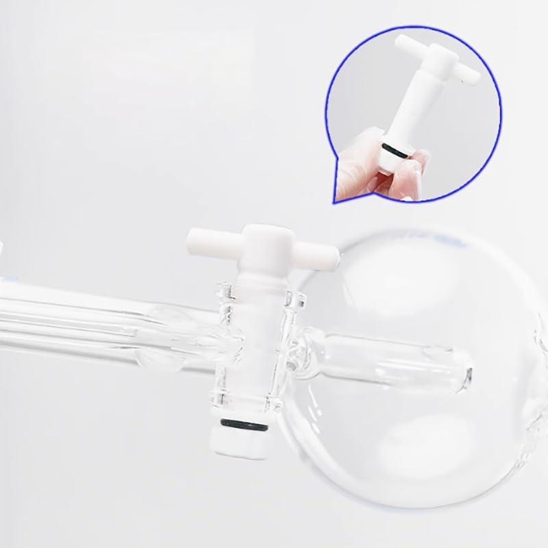 Borosilicate Glass Distillation Head with Double Tetrafluoro Piston Joint - 250ml/500ml/1000ml Options(500ml 24X24X14)