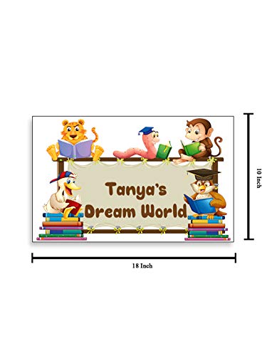 Image of 999STORE Mdf Name Plate (18 x 10 inch, Multicolour)