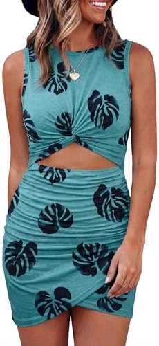 BTFBM Women 2026 Summer Dresses Sleeveless Casual Crewneck Bodyco...