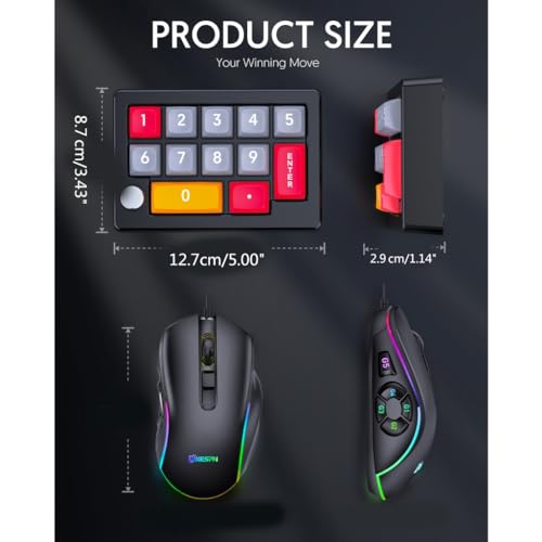 Clavier numérique programmable USB polyvalent pour la productivité au bureau