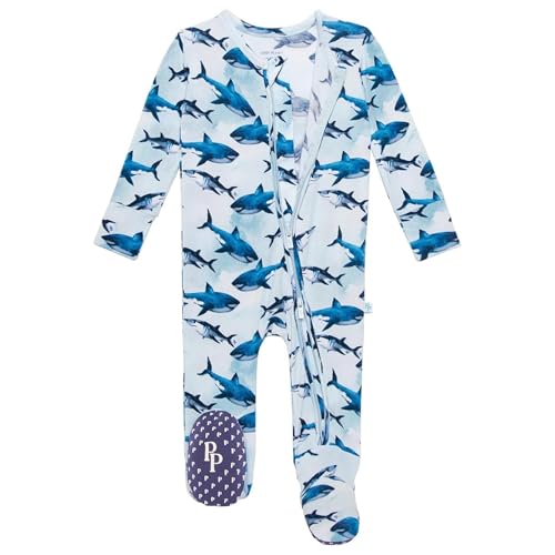 Image of Posh Peanut Baby Boy Sleepers - Viscose from Bamboo Baby Pajamas - 2 Way Zipper Sleepers & Footie Pajamas with Designer Grips