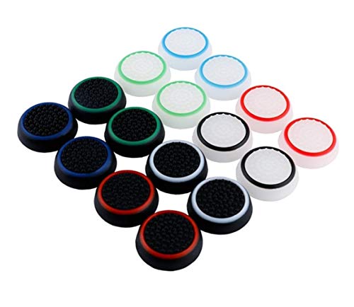 AKORD Juego de 16 palancas de Pulgar Noctilucentes para PS2, PS3, PS4, Xbox 360, Mando Xbox One