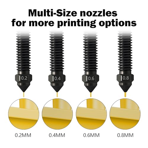 Image of 6PCS 0.2MM 0.4MM 0.6MM 0.8MM Hardened Nozzles for Centauri Carbon /CC /CC2