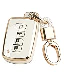 FT-BH For Toyota Key Fob Cover, Soft TPU, gold Keychains, For Tacoma Highlander Corolla Sequoia Camr
