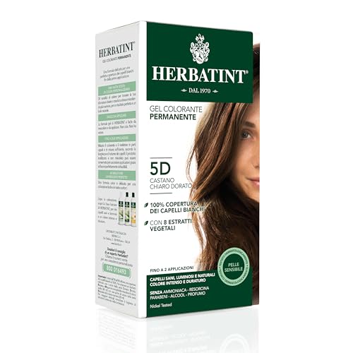 Herbatint, 5D Castaño Claro Dorado, Gel Permanente ,150 ml