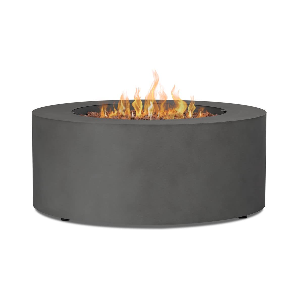 Amazon.com: Real Flame Aegean Round Propane Fire Table for Outdoors in  Weathered Slate with Natural Gas Conversion Kit, Lid and Storage Cover -  Durable Gray Fire Pit : Patio, Lawn u0026 Garden