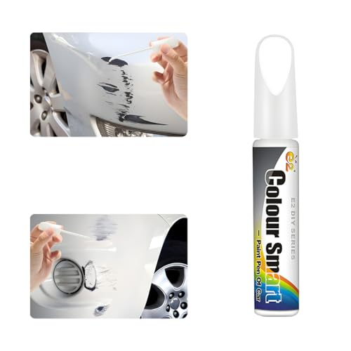 CGEAMDY Car Paint Pen, Paint Pens for Scratches, Car Paint Repair Brush, Universal Car Scratch Repair Pen, 1Pc/12ml Touch-up Paints, High Coverage Scratch Remover, Automotive Paint Care (White)
