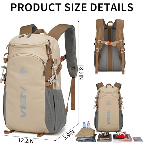 Mochila pequeña de senderismo 25L para viaje blanca miniatura 2