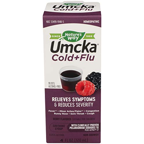 Nature's Way Umcka Cold and Flu Sugar-Free Syrup Berry - 4 fl oz