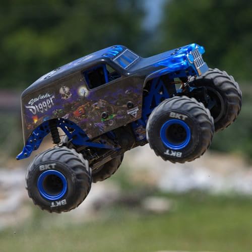 Image of Losi 1 /18 Mini LMT Son Uva Digger 2S 4X4 RTR Brushed Monster Truck Battery & Charger Included Blue LOS01026T2