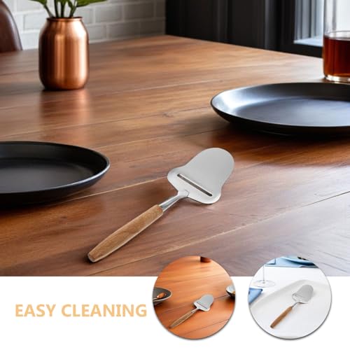 Alipis 2pcs rallador de queso y zester acero madera miniatura 3