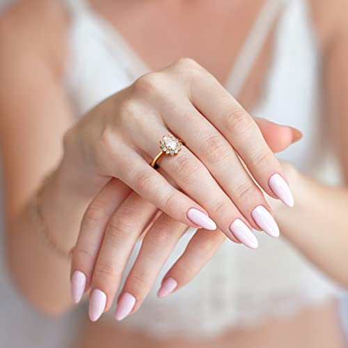 DOUX CZ Wedding Band for Women Green/White Oval/Gold/Silver Bridal Rings Stainless Steel Cubic Zirconia Promise Engagement For Women3