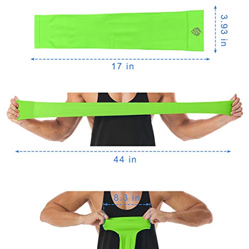 Arm Sleeves for Men & Women SHINYMOD UV Sun Protection Compression Warmer Cover (White+Black+Beige+Navy+Neon Green)