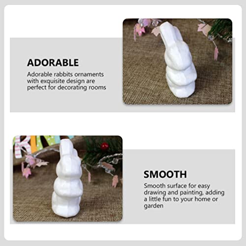 MAGICLULU 6Pcs Bunny Shapes Rabbit for Easter DIY Flower Arranging Wedding Party Decorations, White, 7.3X5.5X2.8CM - Image 3