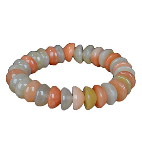 Bracelet en jade naturel Xinjiang Jinsiyu couleur Gobi pour hommes WBYSFR