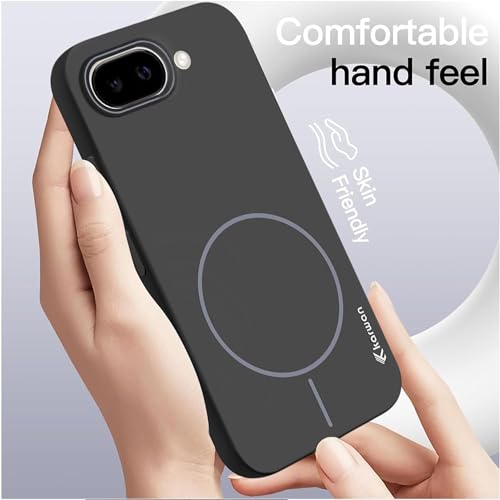 Image of KARWAN? Magnetic Wireless Ultra Slim-Fit Back Case Cover for Google Pixel 9A |Hard PC Case Cover| Ultra-Thin & Light Weight with [Ultra Premium Feel] Case for Google Pixel 9A (6.3 inch) (Black)