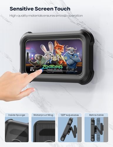 Lamicall STRY01-EU-B Shower Phone Holder Waterproof - 480° Rotatable Retractable Adjustable Shower Phone Case Holder thumb #3