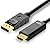 4K 60Hz Displayport to HDMI Cable 6ft, NOT HDMI to Displayport Adapter, Display Port to HDMI Cable 6feet for Dell Lenovo HP Laptop Desktop PC Monitor TV GPU NVIDIA AMD, DP to HDMI Adapter Cord Black