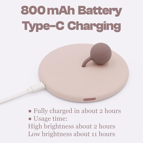 Miroir de maquillage rechargeable à intensité variable avec revêtement silicone blanc - 4