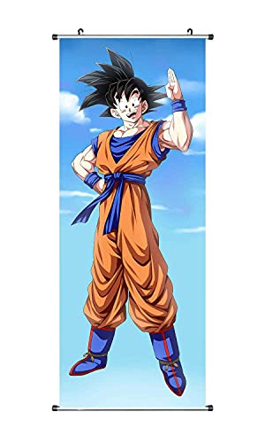CosplayStudio Póster grande de Dragon Ball Scroll | Póster de tela Kakemono 100 x 40 cm | Diseño: Son Goku