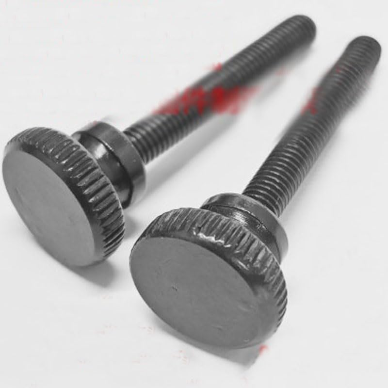 M6 Thumb Screw High Head Knurled Bolts Steps Screws Black 10-40mm Length - (Thread Diameter: M6 x20mm(3pcs))