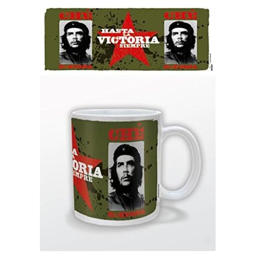Pyramid International - Taza (cerámica), diseño de Ché Guevara con Estrella y Texto hasta la Victoria Siempre