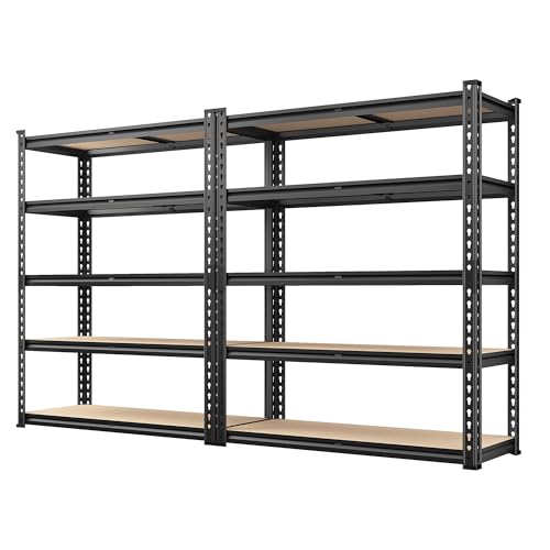 REIBII 2000LBS Storage Shelves Garage Shelving Heavy Duty Garage Shelves, Adjustable Utility Rack Shelf, Shelving Units for Storage Warehouse Pantry Closet, 35.5
