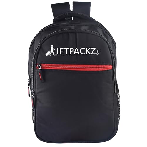 JETPACKZ 30 Litres Generous 17.5 Inches Large Laptop Bag For Men And Women College Girls And Boys Bag 3 Main Compartments Front Pocket With 2 Bottle Holders (Black) (B0CXXVB1N8) Amazon Price History, Amazon Price Tracker