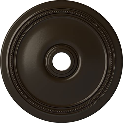 Image of Ekena Millwork CM24DISHF Diane Ceiling Medallion, 24 inchOD x 3 5 /8 inchID x 1 1 /4 inchP (Fits Canopies up to 6 1 /4 inch), Hand-Painted Stone Hearth