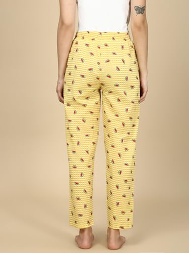 Image of PYNK by Lux Cozi Women's Cotton Printed Palazzo Pyjama Relaxed Lounge Pants | Super Soft Comfortable | Loungwear Pyjama Pant-Pack of 1