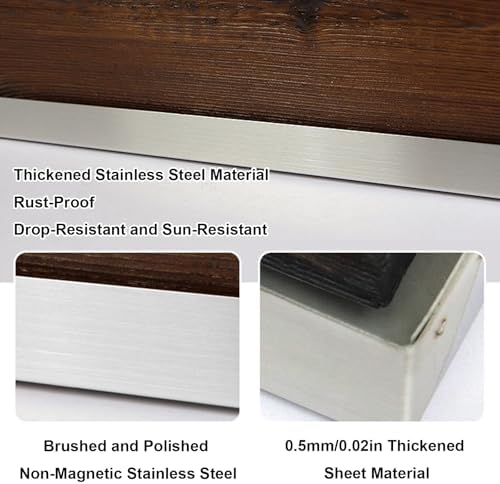 Rectangular Plant Saucer Drip Tray - Stainless Steel for Indoor/Outdoor Use, Under Sink Water Collector for Flower Pots (81x40x2.5cm / 31.9x15.7x1in)