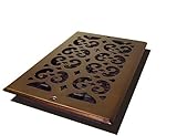Decor Grates SP610W-RB Scroll Plated Register, 6-Inch by 10-Inch, Rubbed Bronze