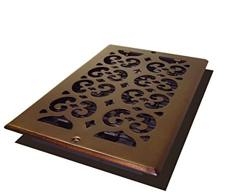 Decor Grates SP610W-RB Scroll Design Wall/Ceiling Register, 6x10 Inches, Rubbed Bronze Finish