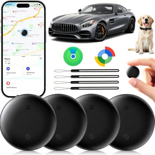 Image of GPS Tracker for Vehicles No Subscription, iOS & Android Dual System | Precise Location Car Tracker Tag, IP66 Bluetooth Tracker Device for Key, Luggage, Wallet, Kid and Pet (2-Pack)