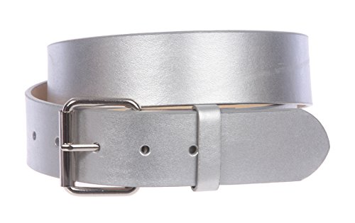 Image of Beltiscool 1 1 /2 inch (38mm) Snap On Plain Leather Jean Belt With Roller Buckle