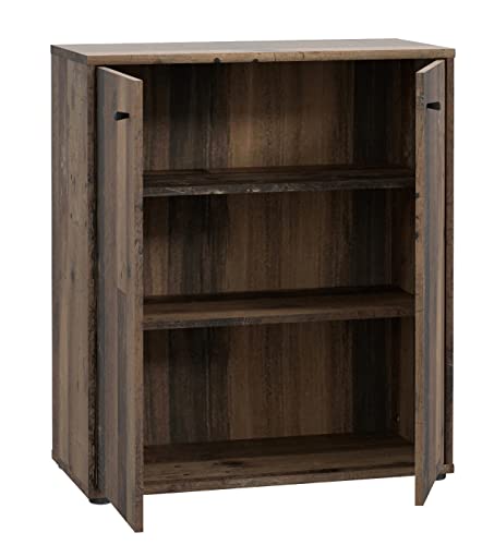 FORTE TEMPRA 2 Kommode mit 2 Türen, Holzwerkstoff, Old – Wood Vintage Dekor, (B x H x T) 73,7 x 85,5 x 34,8 cm