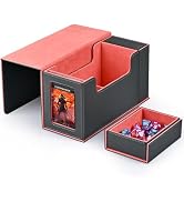 Boîte à Deck MTG ZLCA – Fenêtre De Présentation, Range 200 Cartes Double-sleeve + Plateau Dés, Noir/vert