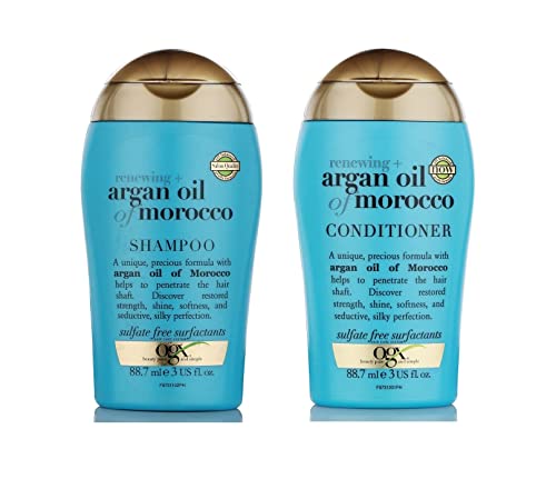 Ogx Renewing Argan Oil of Morocco Shampoo & Conditioner Travel Size - 3 Oz. Each
