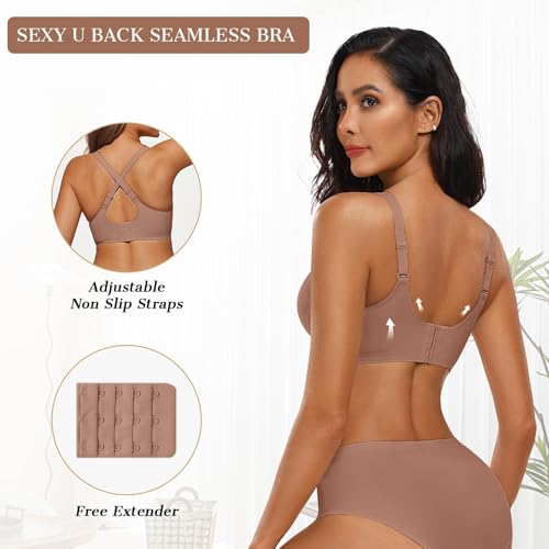 Image of OEAK Womens Wireless Jelly Bras Push Up Bralette Full Coverage No Underwire Bra Comfortable Everyday Seamless Tshirt Bras