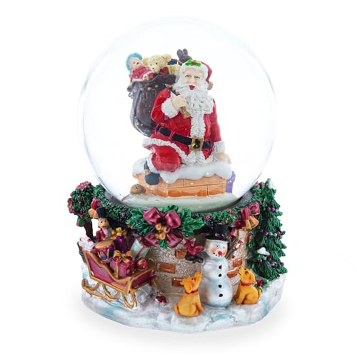 Aventura de la Chimenea de Santa: Globo de Nieve Musical de Agua