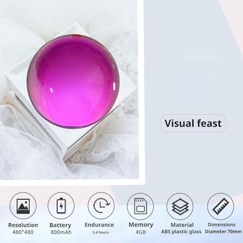 Image of Memory Sphere Lamp, 2.7 inch Crystal Ball Video Player, 2026 New Memory Lamp Ball, Digital Display Sphere, CrystalBall Video Player Ideal and Christmas Decorations (Orange 1 Pcs)