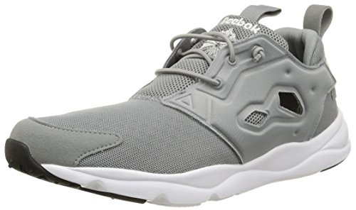 Reebok Chaussures Basses Furylite pour Homme, Multicolore, Gris, Blanc, Noir, 45.5 EU