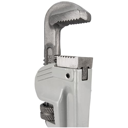Image of Performance Tool W2110 10 in. Aluminum Pipe Wrench | Precision milled drop forged steel jaws. Strong, lightweight aluminum handle. Plumbing tool